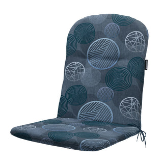 CIRCLE Niedriglehner-Auflage mit halbrundem Rückenkissen - ca. 96x45cm - Blue