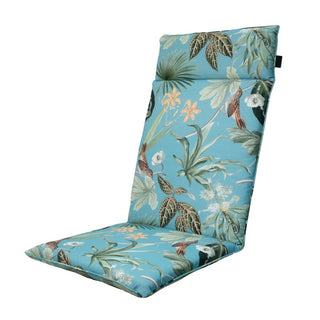 OUTDOOR+ Wasserabweisende Universal-Hochlehnerauflage - ca. 120x50cm - Grasse aqua